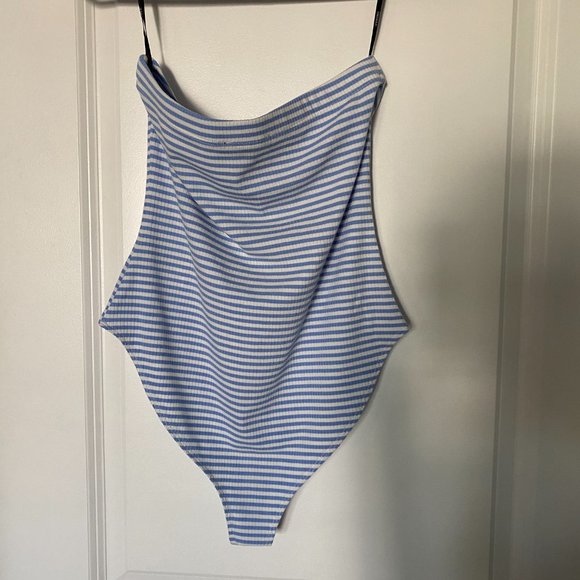 Forever 21 Striped Strapless Bodysuit - Picture 5 of 5